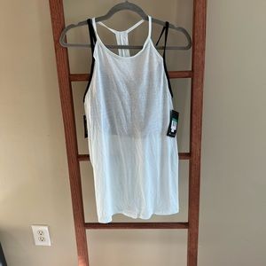 NWT light blue Nike workout tank with built-in black sports bra XL